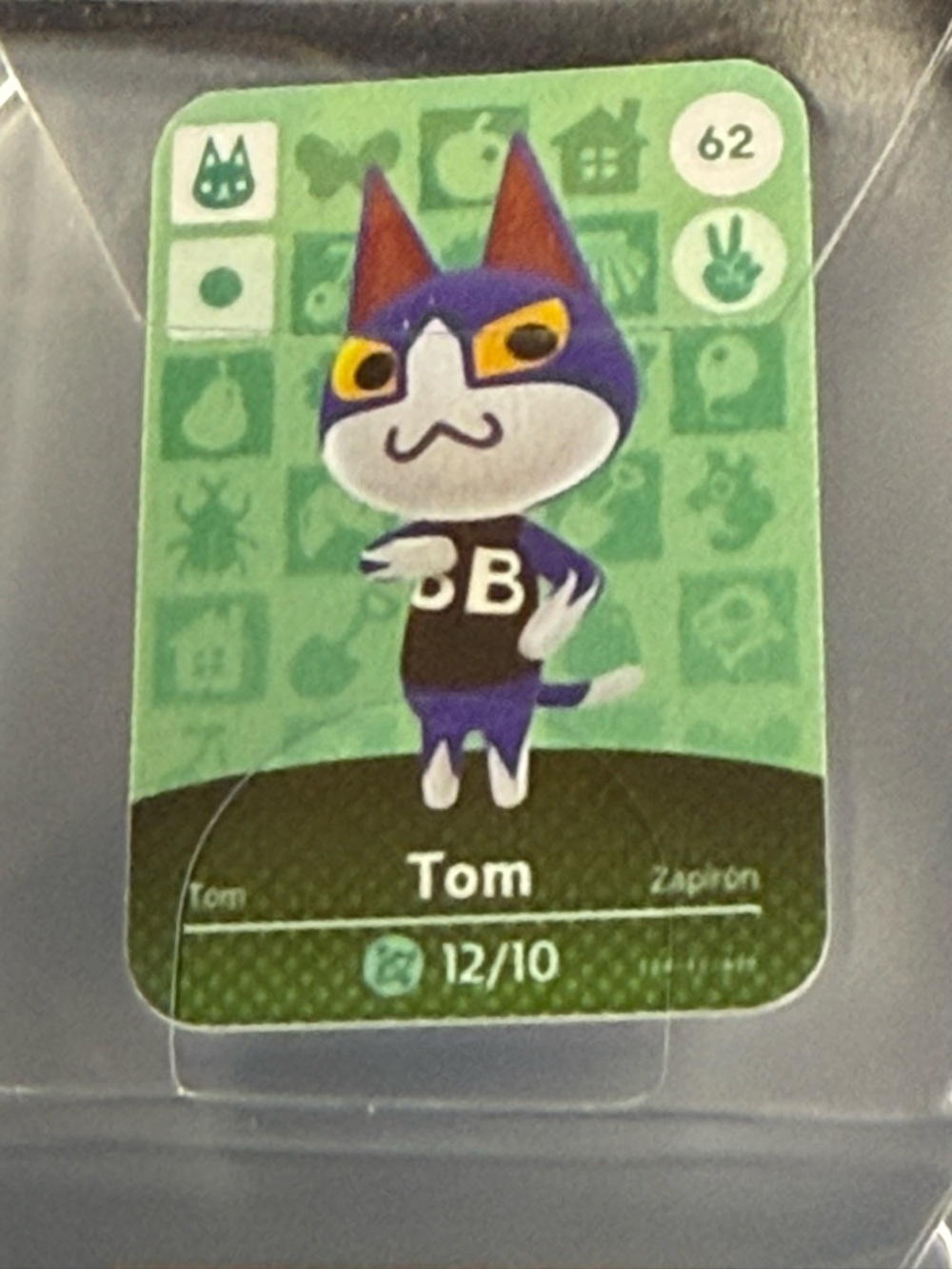 Tom Animal Crossing #62 New Horizons Amiibo NFC Mini Card VG